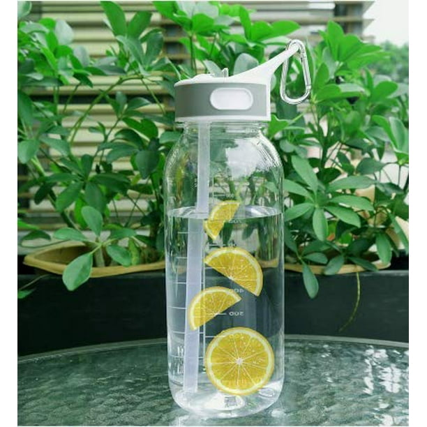 BOTTLED JOY Sports Water Bottle with Straw 1 litre 100/% BPA Free Tritan Eco Measurements 1l Water Bottle with Straw 1ltr Leak proof Water Bottle Portable Sturdy for Girls Boys Adults